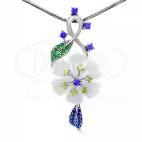 Срібна підвіска з перламутром