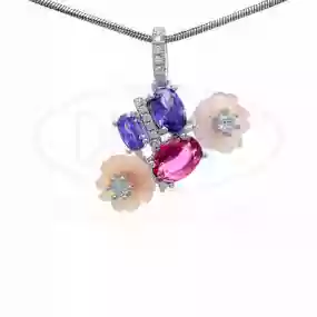 Срібна підвіска з перламутром