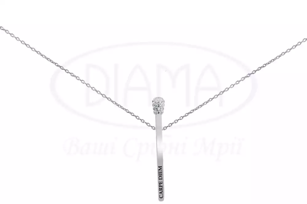 Кольє срібне "Сірник" фото 1