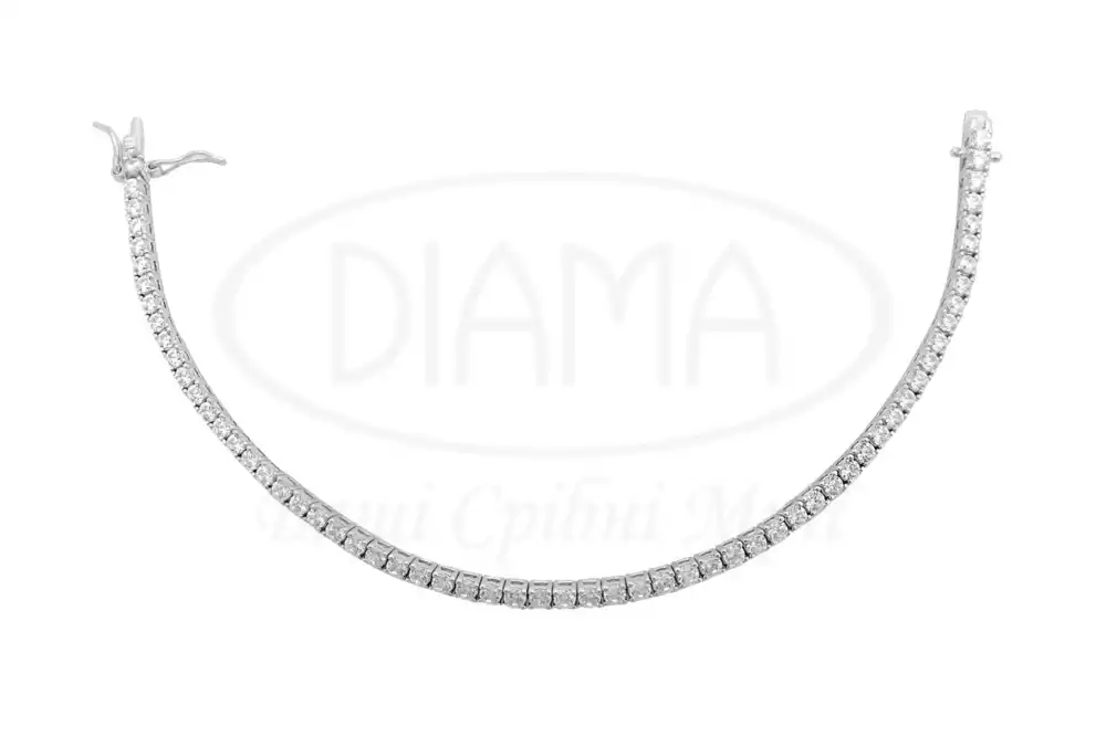 Срібний браслет з цирконом фото 1