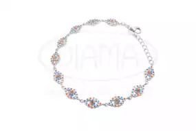 Срібний браслет з цирконом