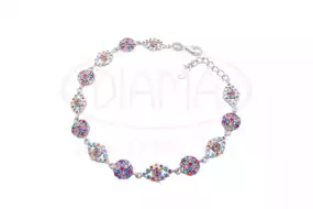 Срібний браслет з цирконом