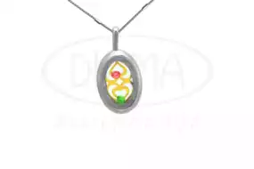 Срібне кольє "Серця"