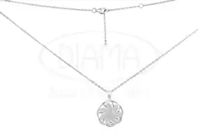 Срібне кольє з цирконом