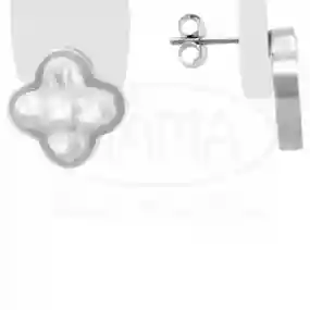 Срібні сережки Клевер білий
