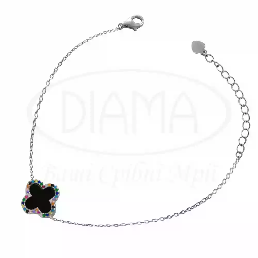 Браслет "Клевер" з оніксом фото 1