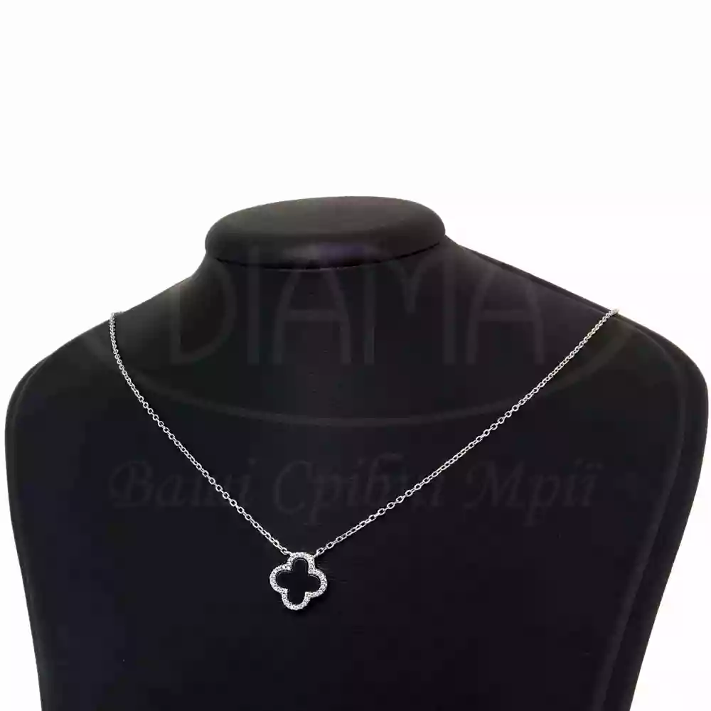 Срібне кольє з оніксом фото 1