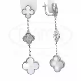 Срібні сережки "Три Клевера"