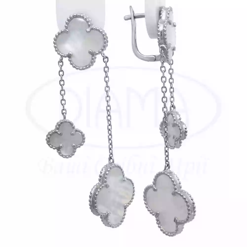 Сережки срібні з Перламутром фото 1