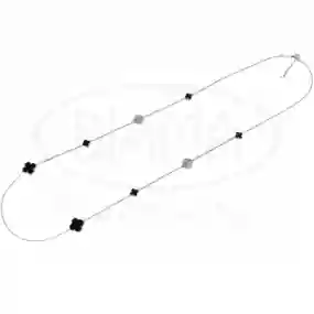 Кольє срібне Клевер з оніксом