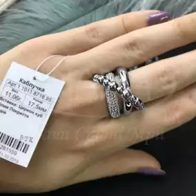 Каблучка срібна з цирконом