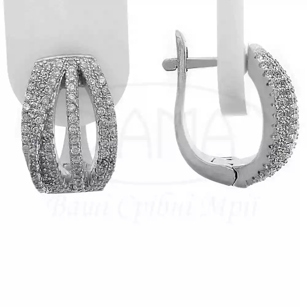 Срібні сережки з Цирконом фото 1