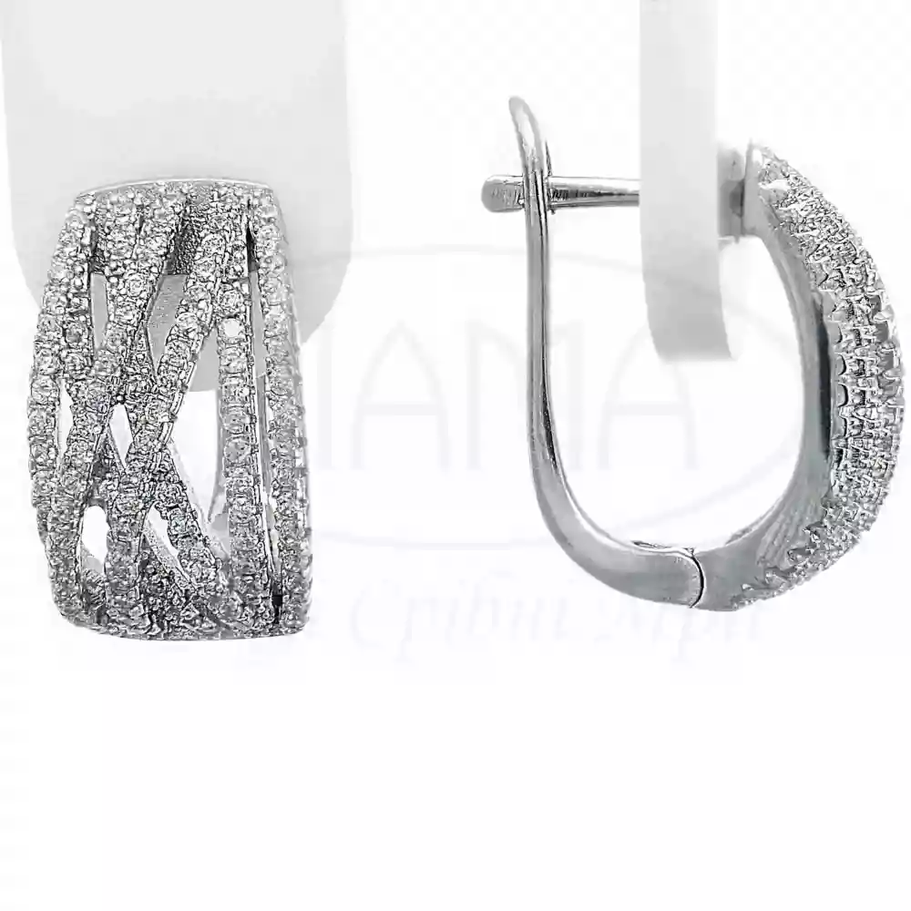 Срібні сережки з Цирконом фото 1