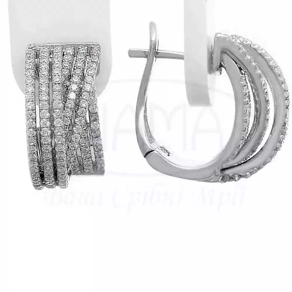 Срібні сережки з Цирконом фото 1