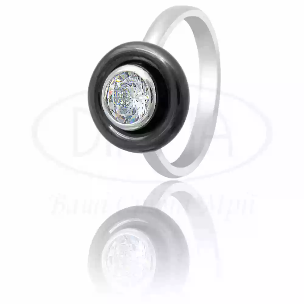 Каблучка з ювелірною керамікою фото 1