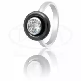 Каблучка з ювелірною керамікою