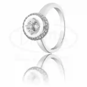 Срібна керамічна каблучка