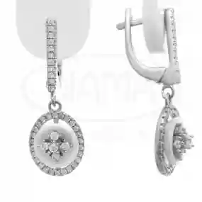 Срібні сережки з керамікою