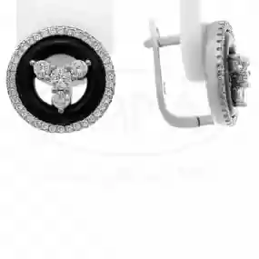 Сережки срібні з керамікою