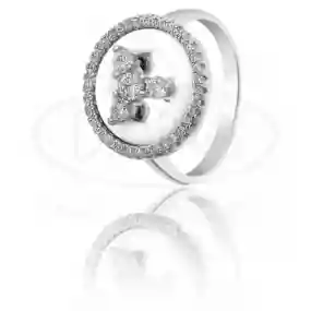 Каблучка срібна з керамікою