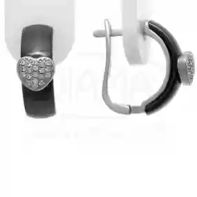 Керамічні сережки з серцем