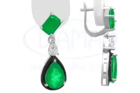 Сережки зелена Крапля