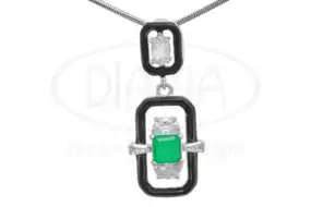 Підвіска прямокутна з цирконом