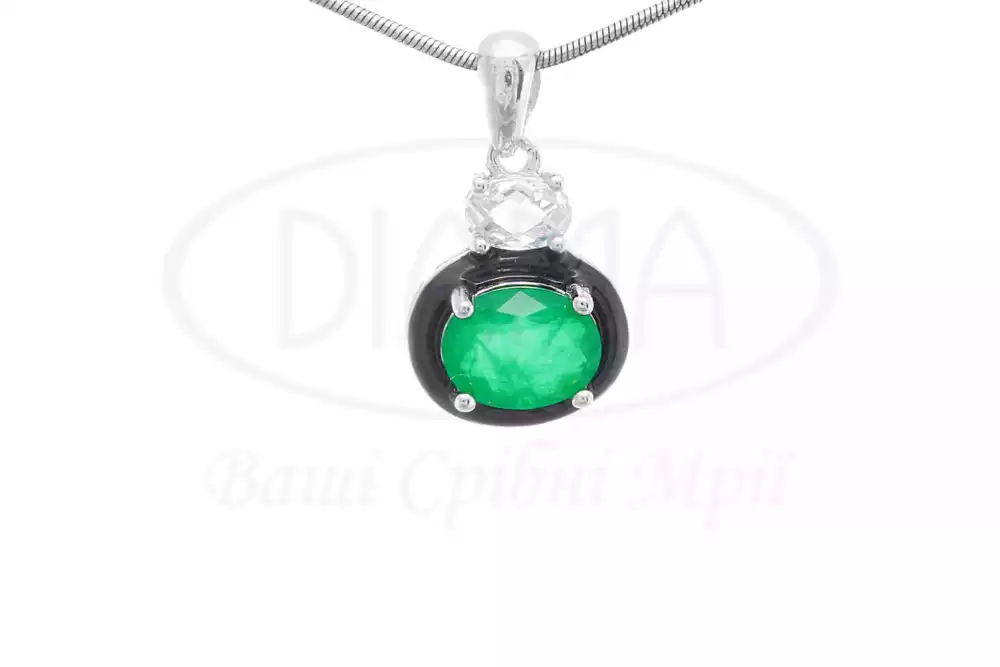 Підвіска срібна з цирконом фото 1