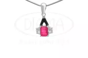 Підвіска з червоним цирконом