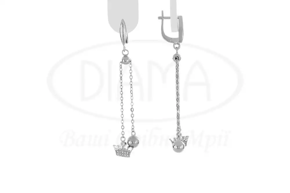 Сережки срібні з Цирконом фото 1