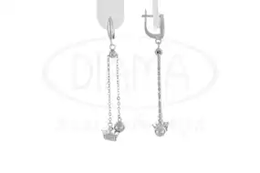 Сережки срібні з Цирконом