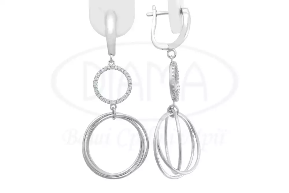 Сережки срібні з Цирконом фото 1