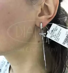 Сережки срібні з Цирконом