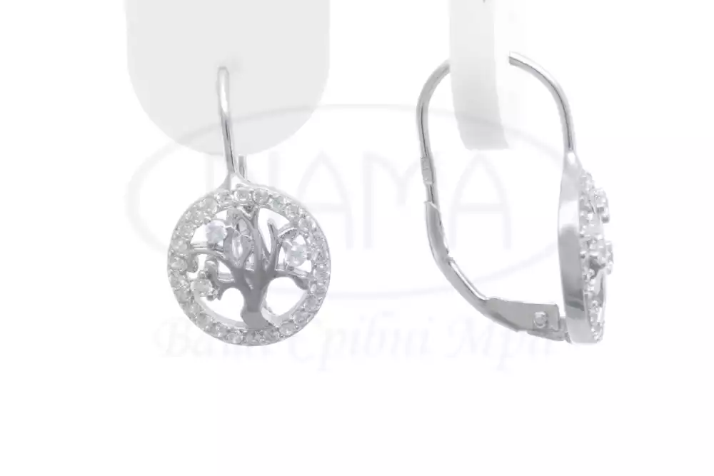 Срібні сережки з Цирконом фото 1