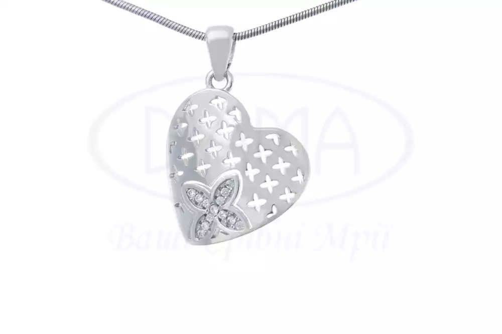 Срібна підвіска з Цирконом фото 1