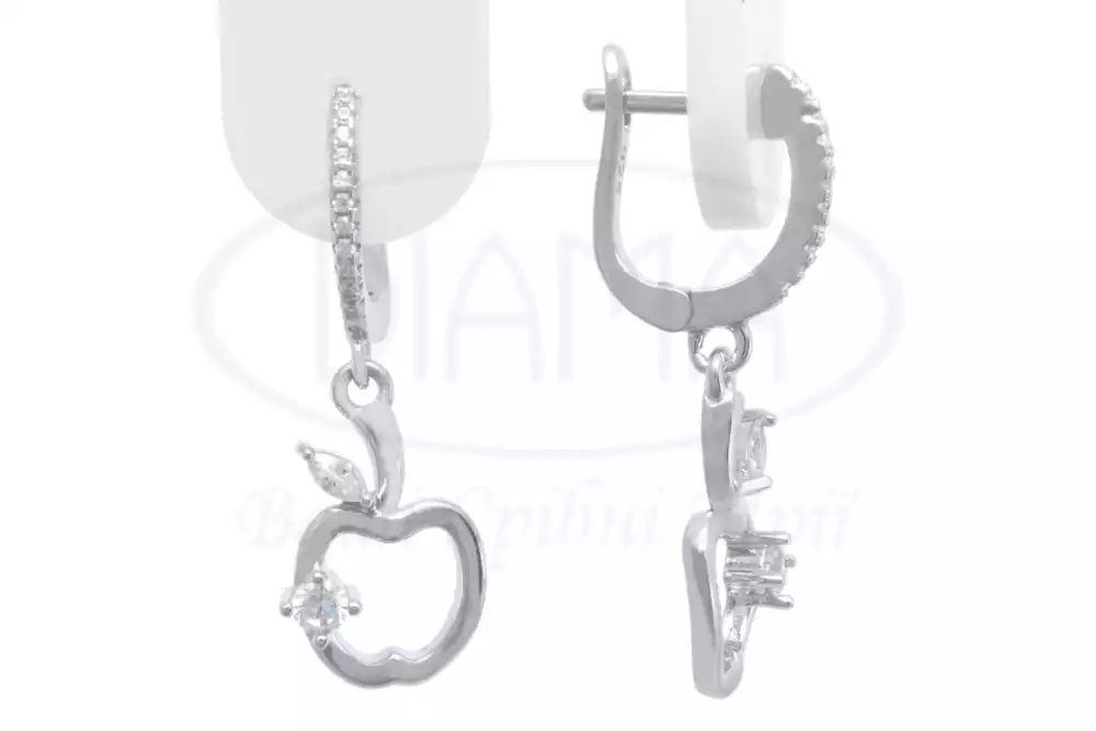 Срібні сережки з Цирконом фото 1