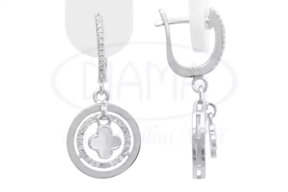 Срібні сережки з Цирконом фото 1