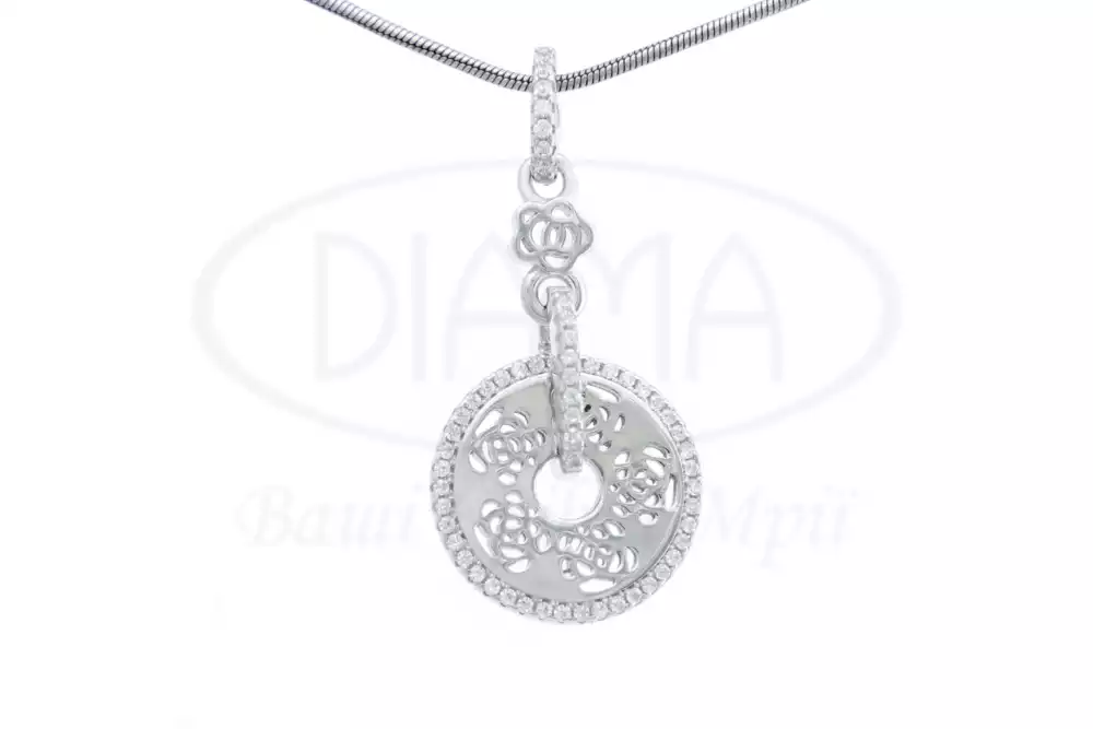 Срібна підвіска з Цирконом фото 1
