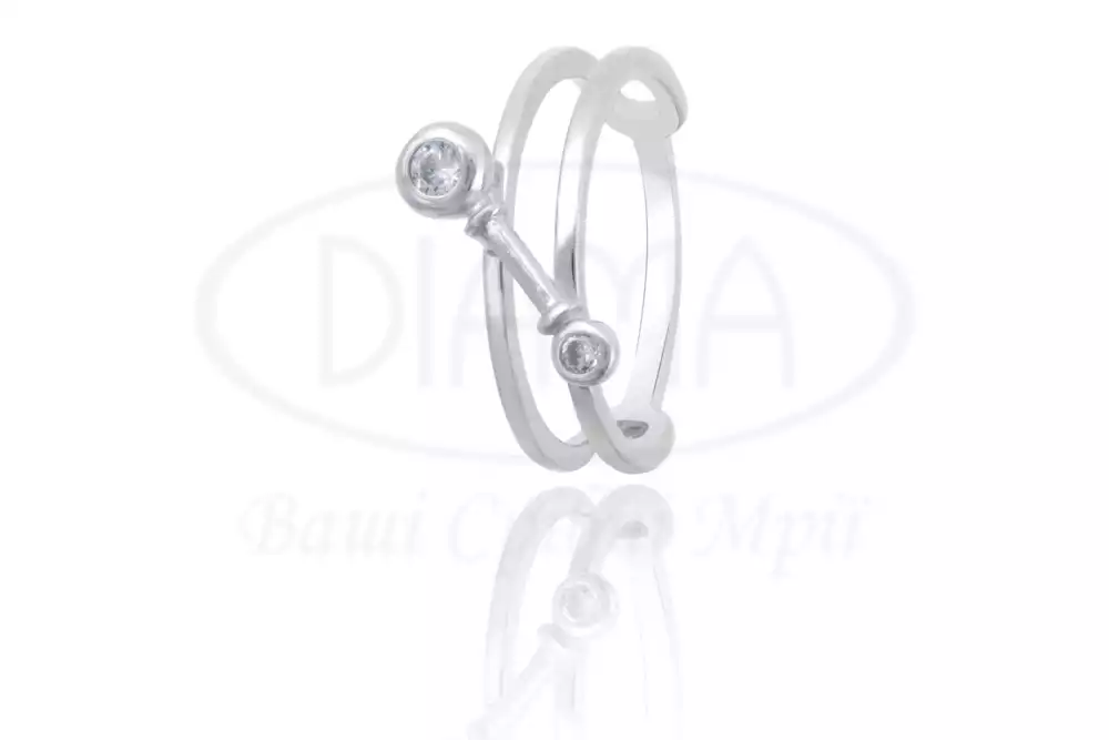 Срібна каблучка з Цирконом фото 1