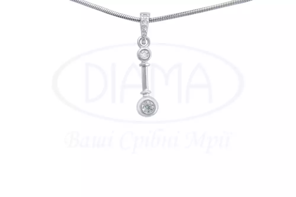 Срібна підвіска з Цирконом фото 1