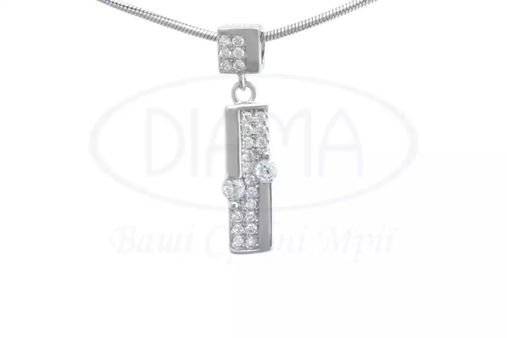 Срібна підвіска з Цирконом фото 1