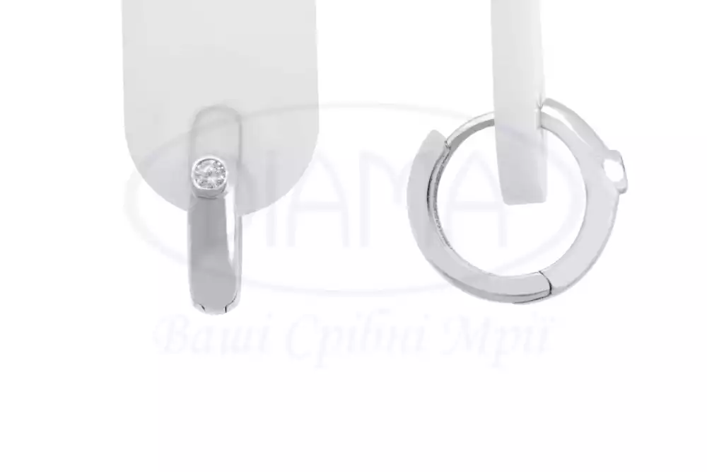 Срібні сережки з Цирконом фото 1