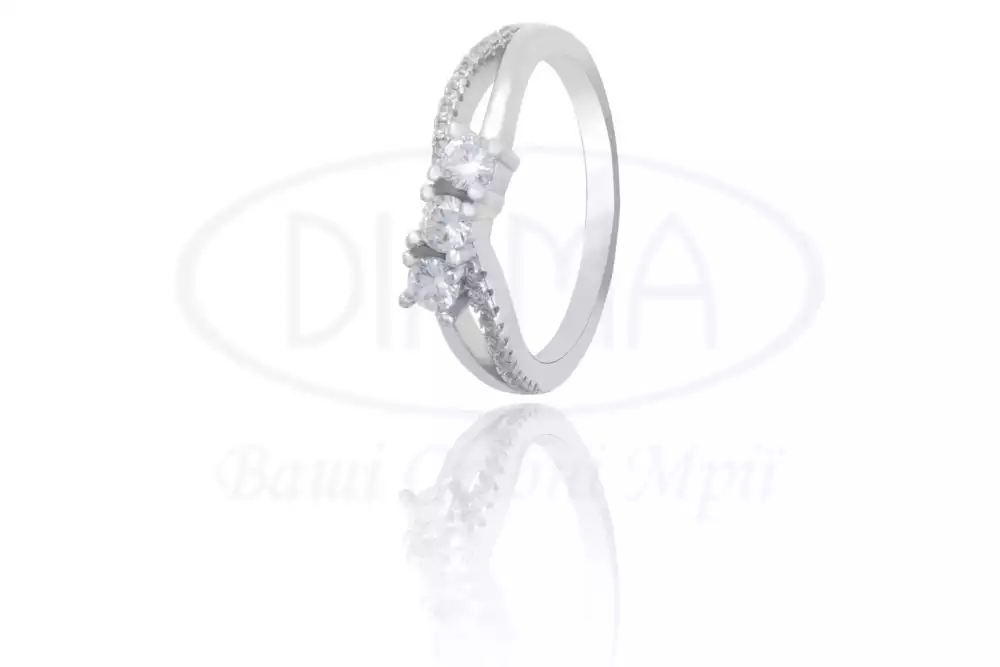 Срібна каблучка з Цирконом фото 1