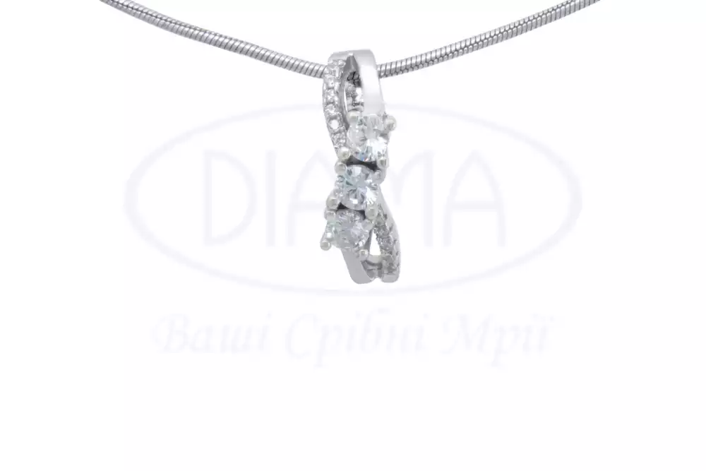 Срібна підвіска з Цирконом фото 1