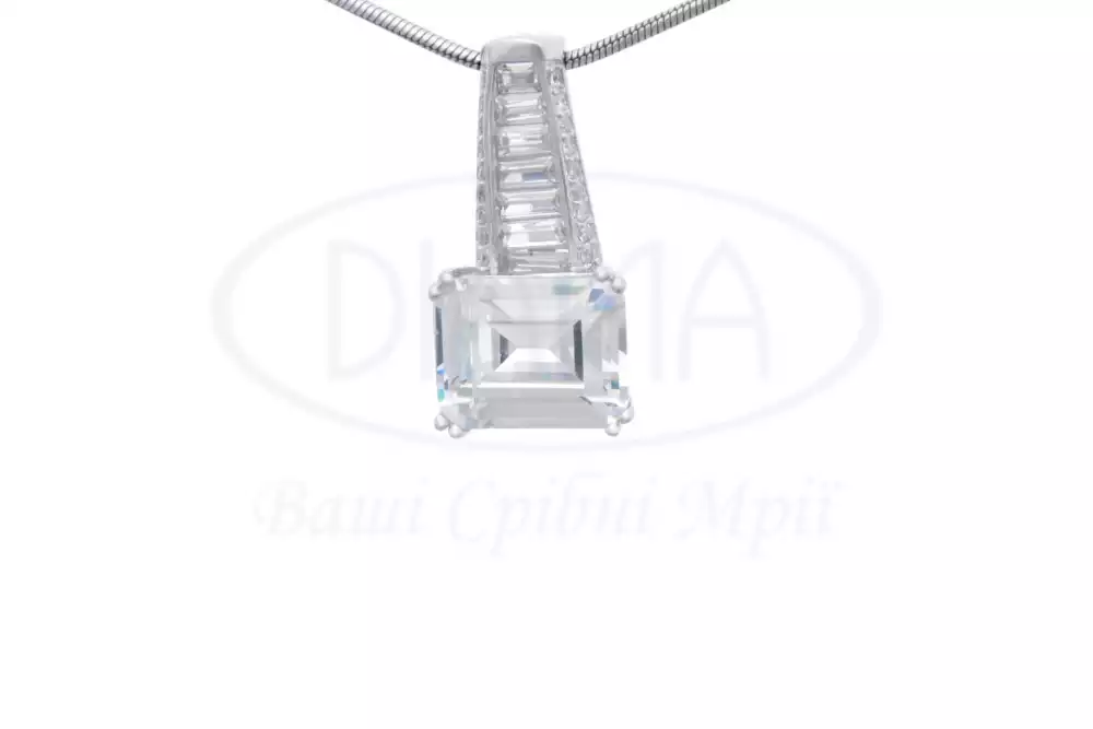 Срібна підвіска з Цирконом фото 1