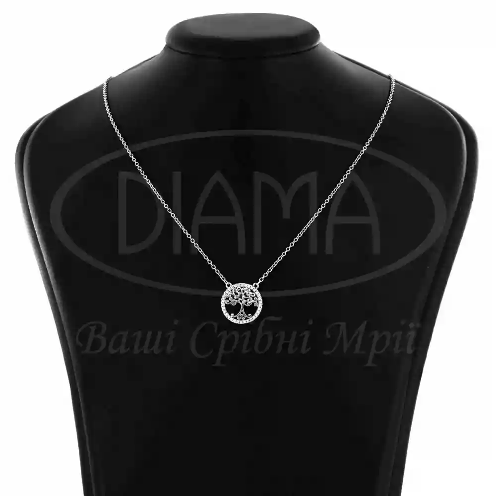 Срібне кольє з Цирконом фото 2