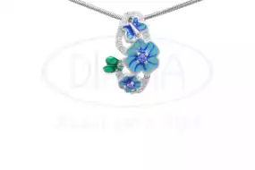 Срібна підвіска з Емаллю та Цирконом