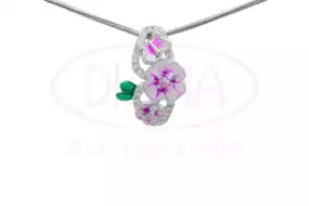 Срібна підвіска з Емаллю та Цирконом