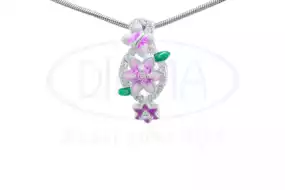 Срібна підвіска з Емаллю та Цирконом