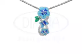 Срібна підвіска з Емаллю та Цирконом